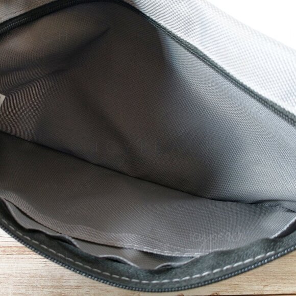 Staples 3-Ring Zipper Pouch Gray Binder Accessory Pencil Case Organizational - Picture 3 of 9